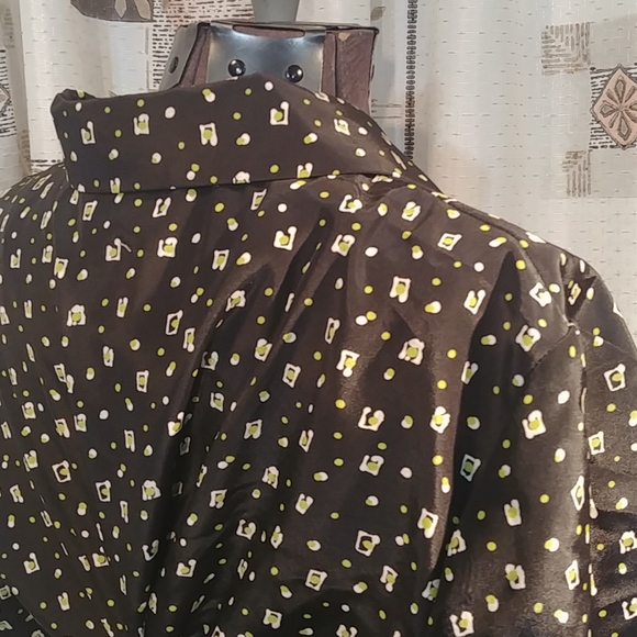 Vintage Black & Olive shirt dress - Picture 6 of 11